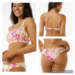 Ripcurl Copacabana D-DD Crop Bikini Top & Cheeky Hipster Bikini Bottom, Size M